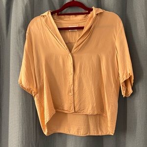 Aritzia Beso Satin Blouse - Pink S - Size Small